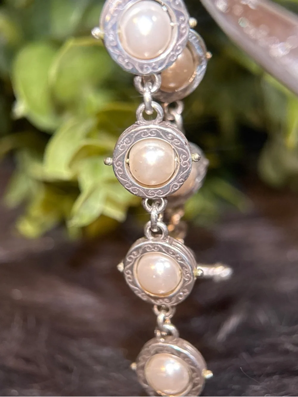 Brighton‎ Silver-Tone Pearl Station Bracelet